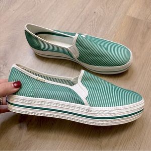 Keds X Kate Spade New York Triple Decker Striped Mesh Sneakers size 8